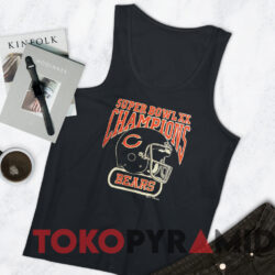 Vintage 80s Chicago Bears Super Bowl XX Champions T-shirt 4 Vintage 80s Chicago Bears Super Bowl Xx Champions T shirt Black TankTop