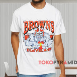 Vintage 80s Cleveland Browns Logo 7 Shirt White T shirt