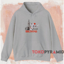 Vintage 80s Cleveland Browns Shirt Grey Hoodie