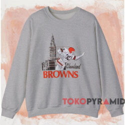 Vintage 80s Cleveland Browns Shirt Grey Sweatshirt