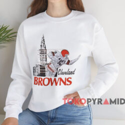 Vintage 80s Cleveland Browns Shirt White Sweatshirt