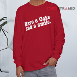 Vintage 80s Coca-Cola Have A Coke And A Smile Shirt 4 Vintage 80s Coca cola Have A Coke And A Smile Long sleeved