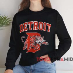 Vintage 80s Detroit Tigers Shirt Black Sweatshirt
