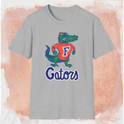 Vintage 80s Florida Gators Albert Gator Shirt Grey T shirt