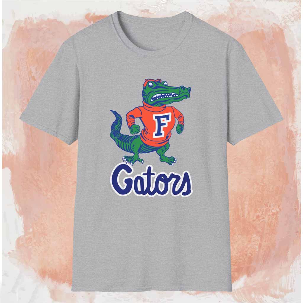 Vintage 80s Florida Gators Albert Gator Shirt Grey T shirt Vintage 80s Florida Gators Albert Gator Shirt Grey T shirt