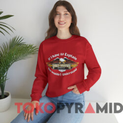 Vintage 80s Harley Davidson If I Have To Explain T shirt Red Sweatshirt