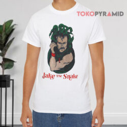 Vintage 80s Jake The Snake Roberts Wwf Wrestling White T shirt