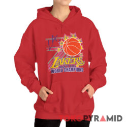 Vintage 80s Los Angeles Lakers Back To Back World Champions Hoodie