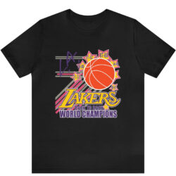 Vintage 80s Los Angeles Lakers Back To Back World Champions Tee