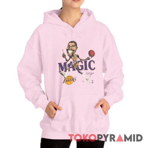 Vintage 80s Los Angeles Lakers Magic Johnson Caricature Hoodie