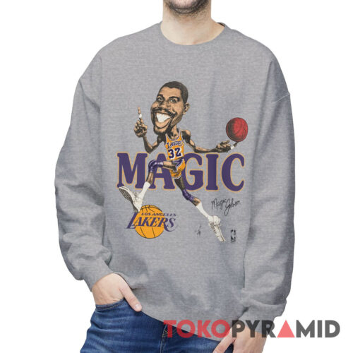 Vintage 80s Los Angeles Lakers Magic Johnson Caricature Sweatshirt