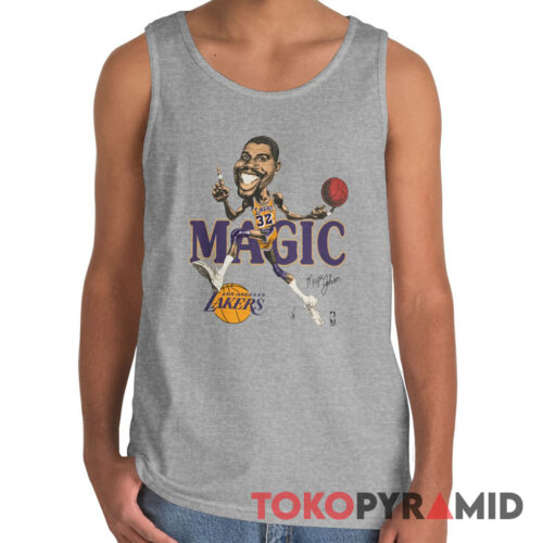 Vintage 80s Los Angeles Lakers Magic Johnson Caricature Tank Top