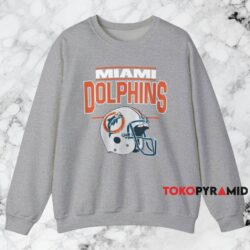 Vintage 80s Miami Dolphins Helmet Shirt 4 Vintage 80s Miami Dolphins Helmet Shirt Grey Sweatshirt