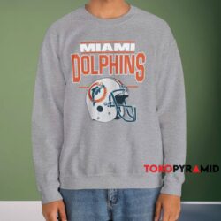 Vintage 80s Miami Dolphins Helmet Shirt 3 Vintage 80s Miami Dolphins Helmet Shirt Grey Sweatshirt