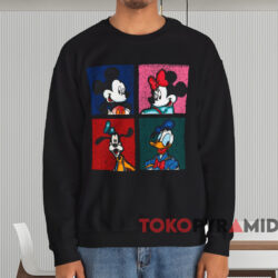 Vintage 80s Mickey And Friends T-shirt 4 Vintage 80s Mickey And Friends T shirt Black Sweatshirt