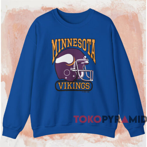 Vintage 80s Minnesota Vikings Helmet Shirt Blue Sweatshirt Vintage 80s Minnesota Vikings Helmet Shirt Blue Sweatshirt