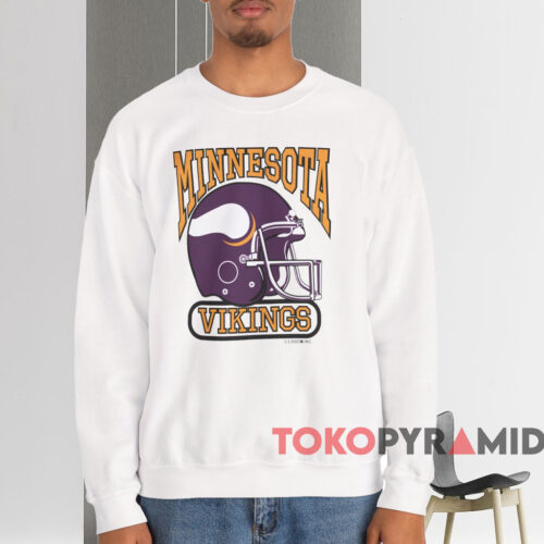 Vintage 80s Minnesota Vikings Helmet Shirt White Sweatshirt Vintage 80s Minnesota Vikings Helmet Shirt White Sweatshirt