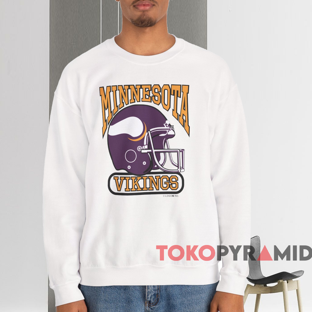 Vintage 80s Minnesota Vikings Helmet Shirt White Sweatshirt Vintage 80s Minnesota Vikings Helmet Shirt White Sweatshirt
