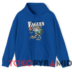 Vintage 80s Philadelphia Eagles Jack Davis T shirt Blue Hoodie