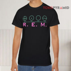 Vintage 80s REM Earth Air Fire Water Metal Tour Shirt 1 Vintage 80s Rem Earth Air Fire Water Metal Tour Black T shirt