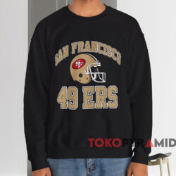 Vintage 80s San Francisco 49ers Helmet T-shirt 4 Vintage 80s San Francisco 49ers Helmet T shirt Black Sweatshirt