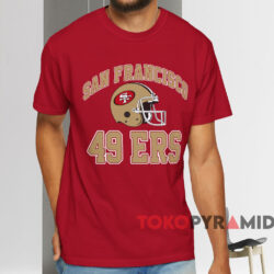 Vintage 80s San Francisco 49ers Helmet T shirt Red T shirt