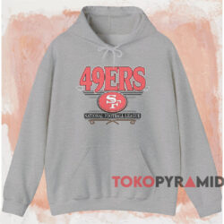Vintage 80s San Francisco 49ers Nfl T shirt Grey Hoodie