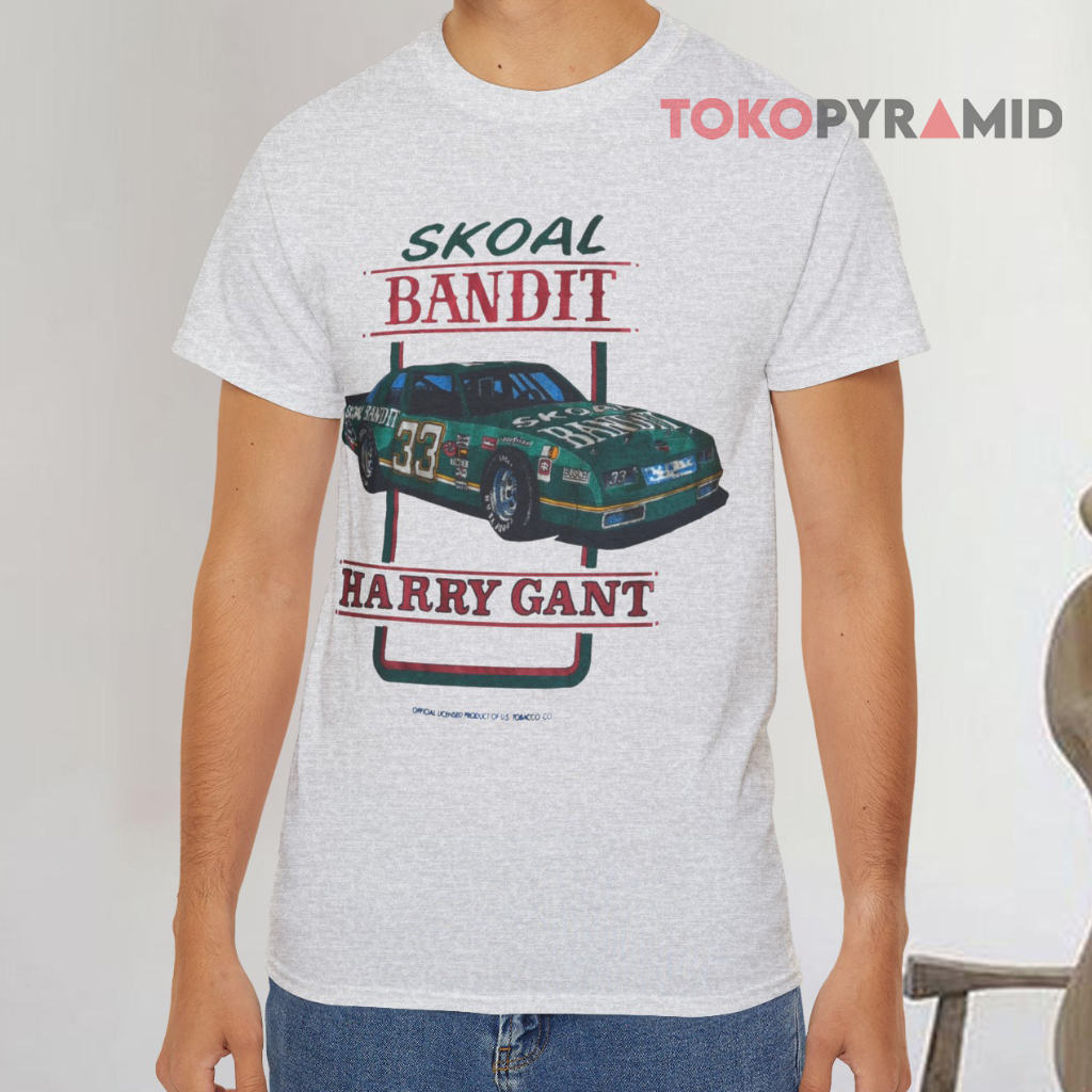 Vintage 80s Skoal Bandit Harry Gant Nascar Grey T shirt Vintage 80s Skoal Bandit Harry Gant Nascar Grey T shirt