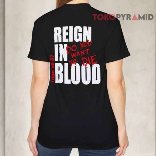 Vintage 80s Slayer Reign In Blood Tour Shirt BAck Vintage 80s Slayer Reign In Blood Tour Shirt BAck