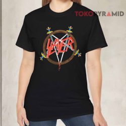 Vintage 80s Slayer Reign In Blood Tour Shirt 3 Vintage 80s Slayer Reign In Blood Tour Shirt Front