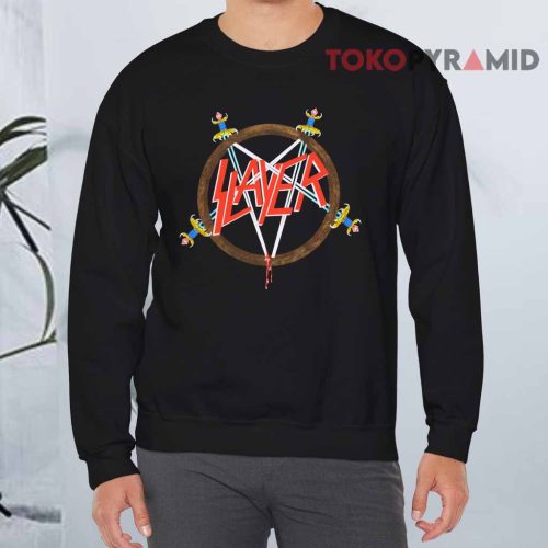 Vintage 80s Slayer Reign In Blood Tour Sweatshirt Front Vintage 80s Slayer Reign In Blood Tour Sweatshirt Front