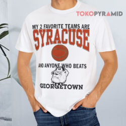 Vintage 80s Syracuse Georgetown Hoya Busters White T shirt