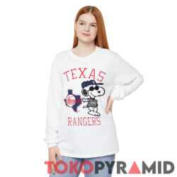 Vintage 80s Texas Rangers And Snoopy Long Sleeve