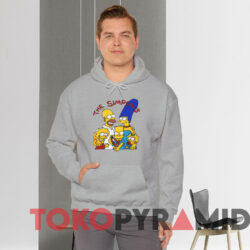 Vintage 80s The Simpsons Family T-shirt 3 Vintage 80s The Simpsons Family T shirt Grey Hoodie