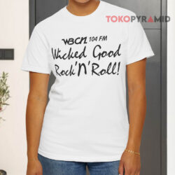 Vintage 80s Wbcn 104 Fm Radio Wicked Good Rock'n'roll White T shirt