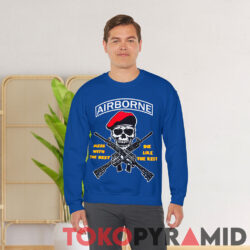 Vintage 90s Airborne Die Like The Rest Skull Shirt 1 Vintage 90s Airborne Die Like The Rest Skull Shirt Sweatshirt