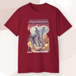 Vintage 90s Alabama Crimson Tide Rollin' Thunder T shirt