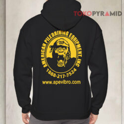 Vintage 90s Ape American Piledriving Equipment Hoodie Back