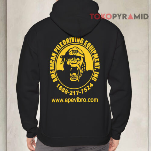 Vintage 90s Ape American Piledriving Equipment Hoodie Back