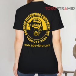 Vintage 90s Ape American Piledriving Equipment T SHirt BAck