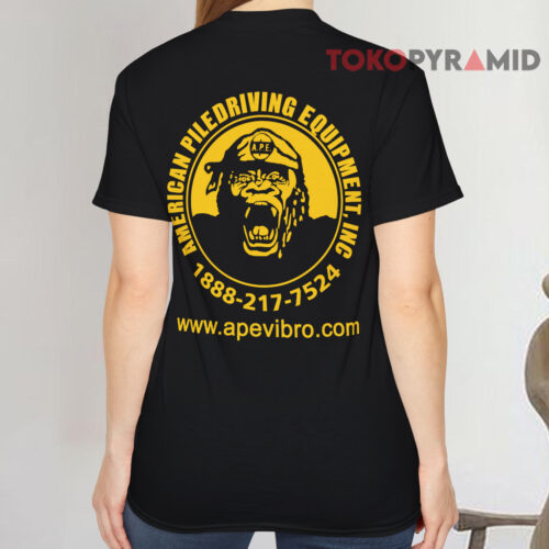 Vintage 90s Ape American Piledriving Equipment T SHirt BAck