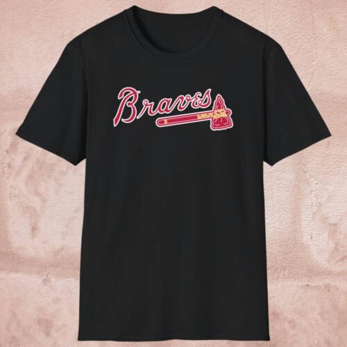Vintage 90s Atlanta Braves Baseball Shirt Black T shirt