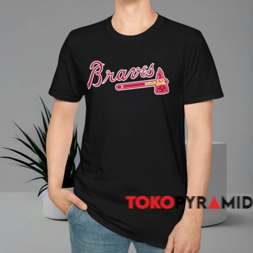 Vintage 90s Atlanta Braves Baseball Shirt Black T shirt