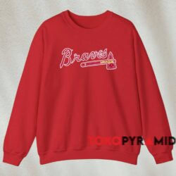 Vintage 90s Atlanta Braves Baseball Shirt Red Sweatshirt