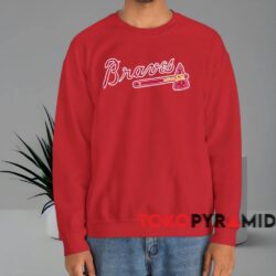 Vintage 90s Atlanta Braves Baseball Shirt Red Sweatshirt