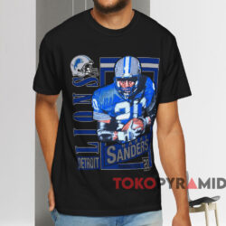 Vintage 90s Barry Sanders Detroit Lions T shirt Black T shirt