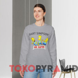 Vintage 90s Bart Simpson Air Guitar T-shirt 3 Vintage 90s Bart Simpson Air Guitar T shirt Grey Sweatshirt