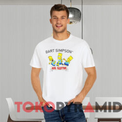 Vintage 90s Bart Simpson Air Guitar T shirt White T shirt