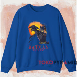 Vintage 90s Batman Returns Graphic T shirt Blue Sweatshirt