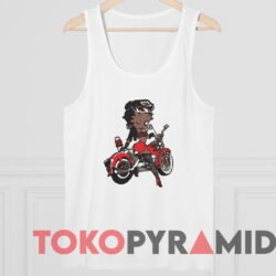 Vintage 90s Betty Boop Biker T-shirt 4 Vintage 90s Betty Boop Biker T shirt White TankTop